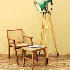 Esszimmerstuhl Armlehnstuhl Nova Teak Rattan Wiener Geflecht-Raw Materials Clearance