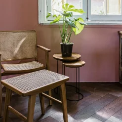 Esszimmerstuhl Armlehnstuhl Nova Teak Rattan Wiener Geflecht-Raw Materials Clearance