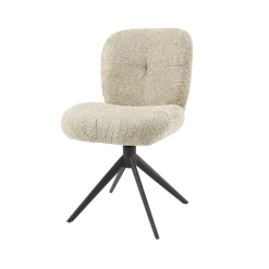 Esszimmerstuhl Drehstuhl Polsterstuhl Comfort Boucle Sand-Vintagehaus Best