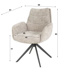 Esszimmerstuhl Drehstuhl Bürostuhl Lounge Sand-Vintagehaus Online