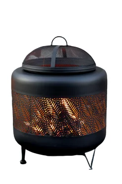 Feuerstelle Outdoorofen Feuerofen Kaminofen Metall Lochstahl-Chic Antique