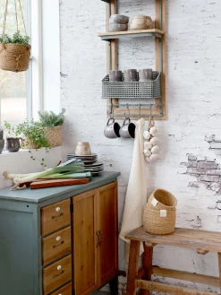 Französische Kommode Florence Vintage Opalfarben Holzfront-Chic Antique Hot