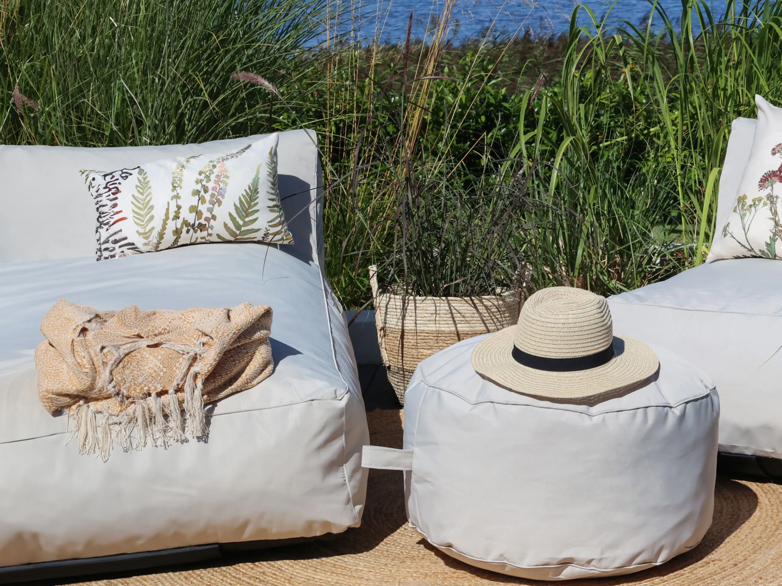 Garten Lounger Tagesbetten Outdoor Doppelliege Beige-Chic Antique Online