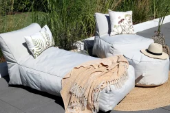 Garten Lounger Tagesbetten Outdoor Einzelliege Beige-Chic Antique