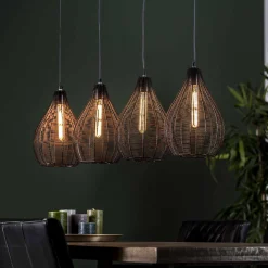 Hängelampe 4 Drops Wire Industrial Metalldraht-Vintagehaus Lampen Sale