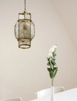 Hängelampe Golden Mesh Industrial Metall-PTMD New