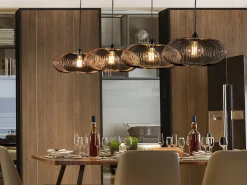 Hängelampe Industrial Kupferdraht Twist 4x Ø 35cm incl. Glühbirnen-Vintagehaus Lampen Sale