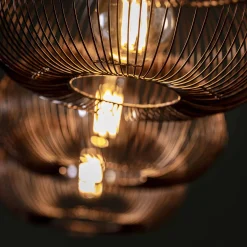 Hängelampe Industrial Kupferdraht Twist 4x Ø 35cm incl. Glühbirnen-Vintagehaus Lampen Sale