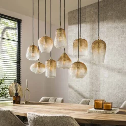 Hängelampe Pendelleuchte 9 Dots Glas mit Farbverlauf-Vintagehaus Lampen Outlet