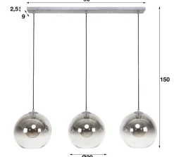 Hängelampe Pendelleuchte Shaded Bubble Rauchglas 3 flammig-Vintagehaus Lampen Online
