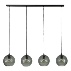 Hängelampe Retro Hexagon Rund 4 Glasschirme Cozy Smoke-Vintagehaus Lampen Sale