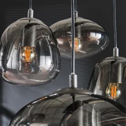 Hängelampe Retro Mixed 6er Vintage Rauchglas-Vintagehaus Lampen Clearance