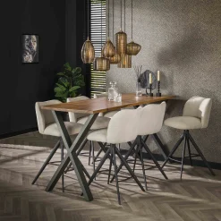 Hängelampe Retro Stripes Horizontal 7 Glasschirme Bernstein-Vintagehaus Lampen Sale