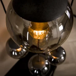 Hängelampe Shaded Bubble 5er Gestuft Rauchglas-Vintagehaus Lampen New