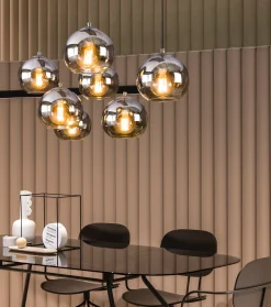 Hängelampe Shaded Bubble 7er Rauchglas-Vintagehaus Lampen Clearance