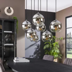 Hängelampe Shaded Bubble 7er Rauchglas-Vintagehaus Lampen Clearance