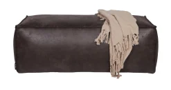 Hocker Leder Rodeo Pouf Schwarz-BePureHome Outlet