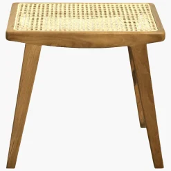 Hocker Nova Teak Rattan Wiener Geflecht-Raw Materials