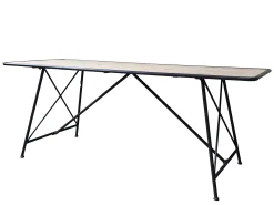 Industrial Esstisch Easy Slim Metall Holz 200/80-Chic Antique