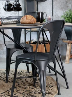 Industrial Esstisch Easy Slim Metall Holz 200/80-Chic Antique