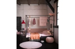 Industrial Himmelbett Metallbett Koje Schwarz Metall 160-Vintagehaus Outlet