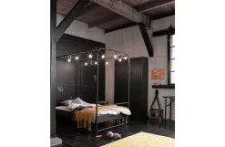 Industrial Himmelbett Metallbett Koje Schwarz Metall 160-Vintagehaus Outlet