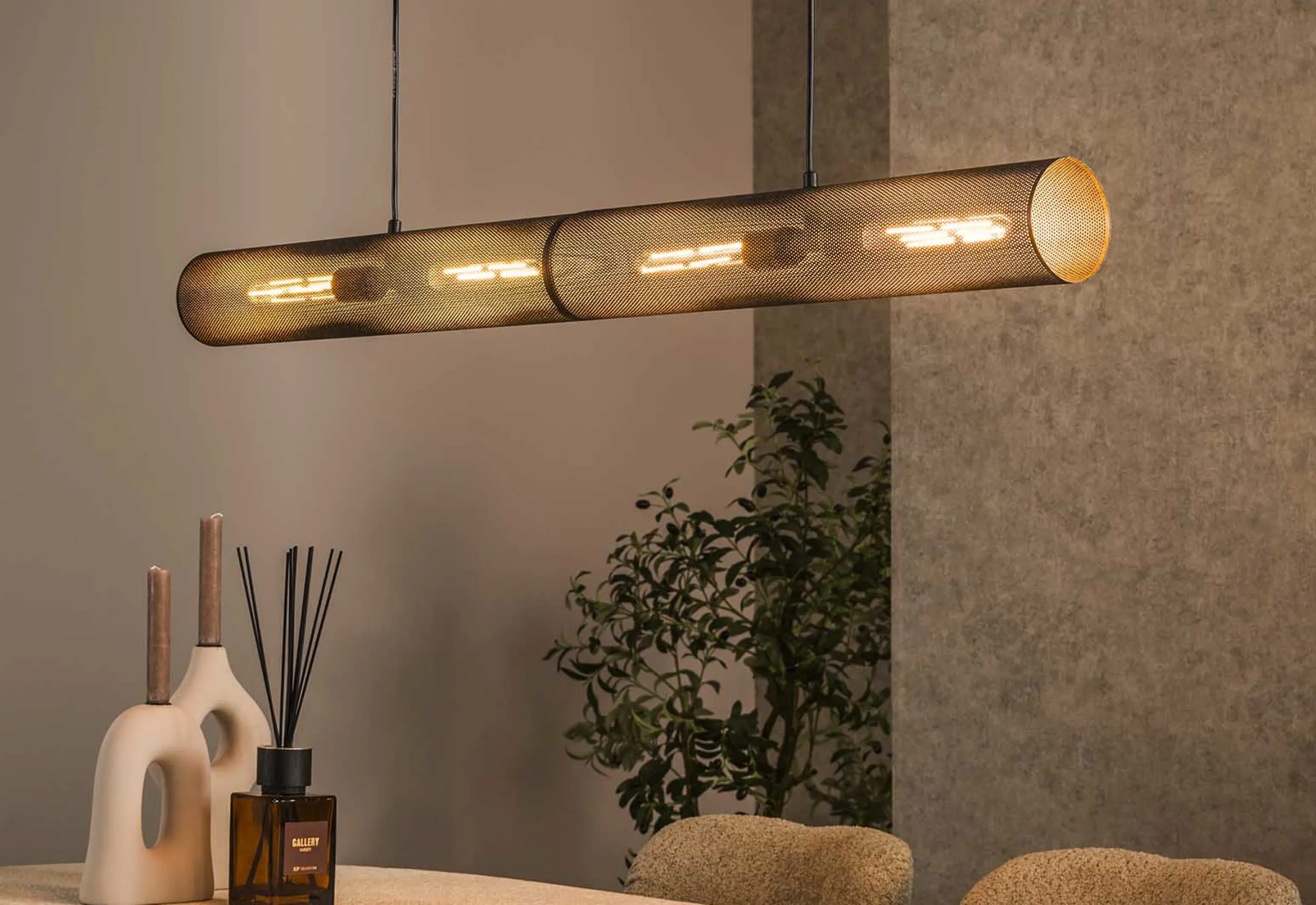 Industrial Hängelampe Tube Lochstahl 120 cm-Vintagehaus Lampen Clearance