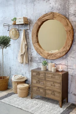 Industrial Kommode Spind Amaury Metall 6 Fächer Antik-Messing-Chic Antique Best