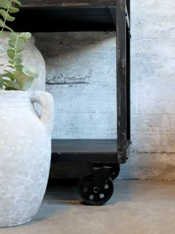 Industrial Regal Küchenregal Oscar Antik-Schwarz Räder-Chic Antique Best