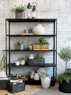 Industrial Regal Küchenregal Oscar Antik-Schwarz Räder-Chic Antique Best