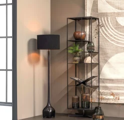 Industrial Standregal Bücherregal Jiske Schwarz Metall 180-WOOOD Hot