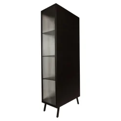 Industrial Vitrine Caeleen Metall mit geriffeltem Glas-PTMD Discount
