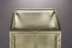 Industrial Vitrine Showcase Monviso Metall Glas Gold-DutchBone Sale