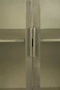 Industrial Vitrine Showcase Monviso Metall Glas Gold-DutchBone Sale