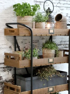 Küchenregal Blumenregal Industrial Landhaus Cornwall Metall-Chic Antique Hot