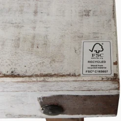 Konsolentisch Esstisch 170/40 Markttisch Vintage Klapptisch Weiß-Raw Materials Online