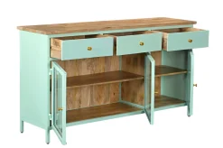 Landhaus Sideboard Provence Metallkorpus Holz Azure 160 - Ausstellungsstück-Vintagehaus Online
