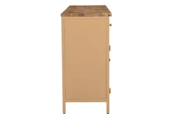 Landhaus Sideboard Provence Metallkorpus Holz Champagner 160-Vintagehaus