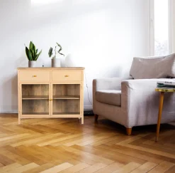 Landhaus Sideboard Vintage 2türig Provence Metall Holz Champagner-Vintagehaus Sale