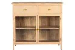 Landhaus Sideboard Vintage 2türig Provence Metall Holz Champagner-Vintagehaus Sale