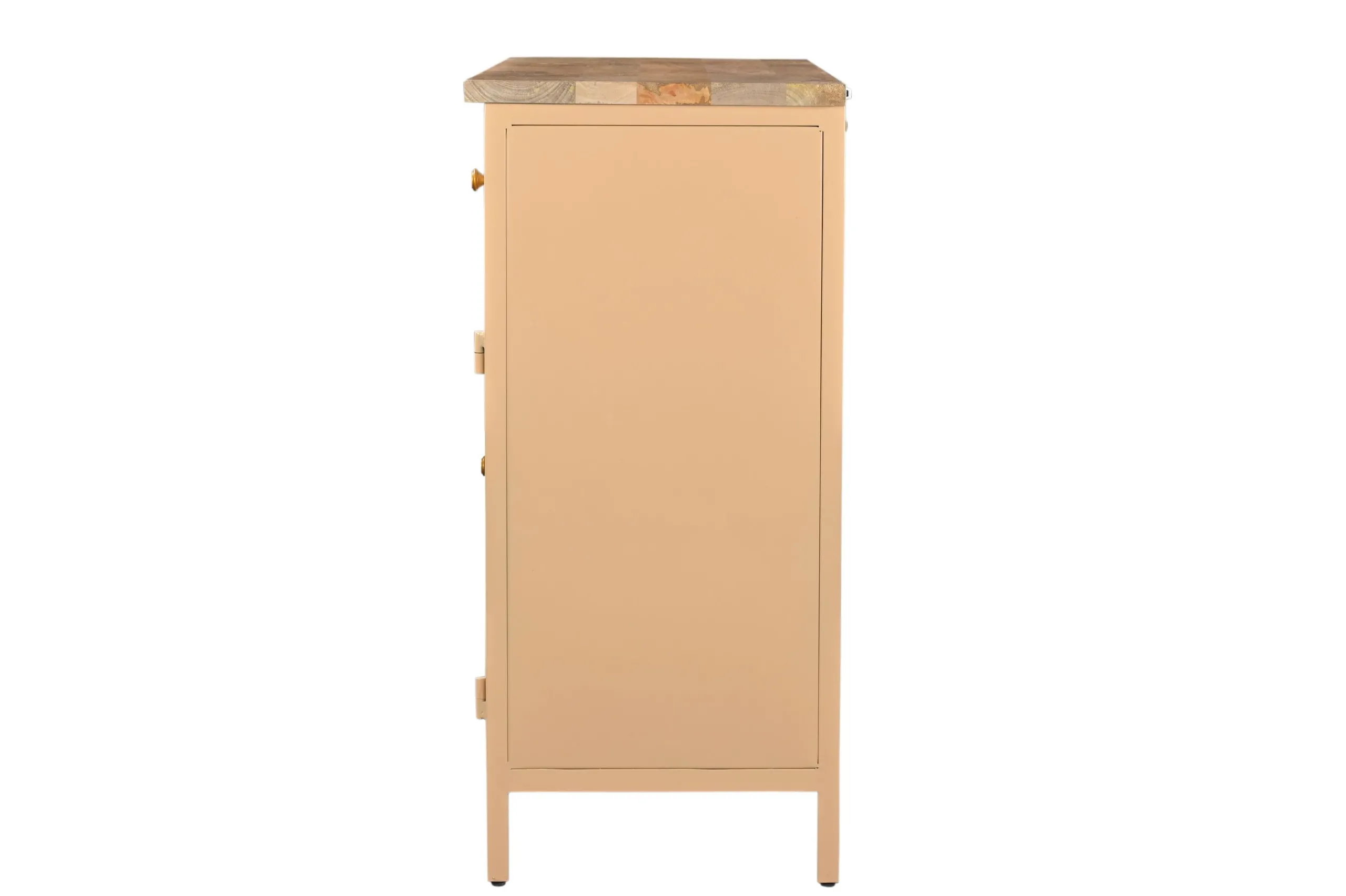 Landhaus Sideboard Vintage 2türig Provence Metall Holz Champagner-Vintagehaus Sale