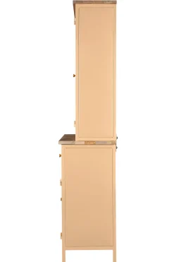 Landhaus Vitrine Küchenbuffet Provence Vintage Metall Holz Champagner 200-Vintagehaus Hot