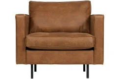 Ledersessel Rodeo Classic 1-Sitzer Cognac Chesterfield Wood-BePureHome Sale