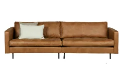 Ledersofa Classic Rodeo Chesterfield 3-Sitzer Cognac 275-BePureHome Discount