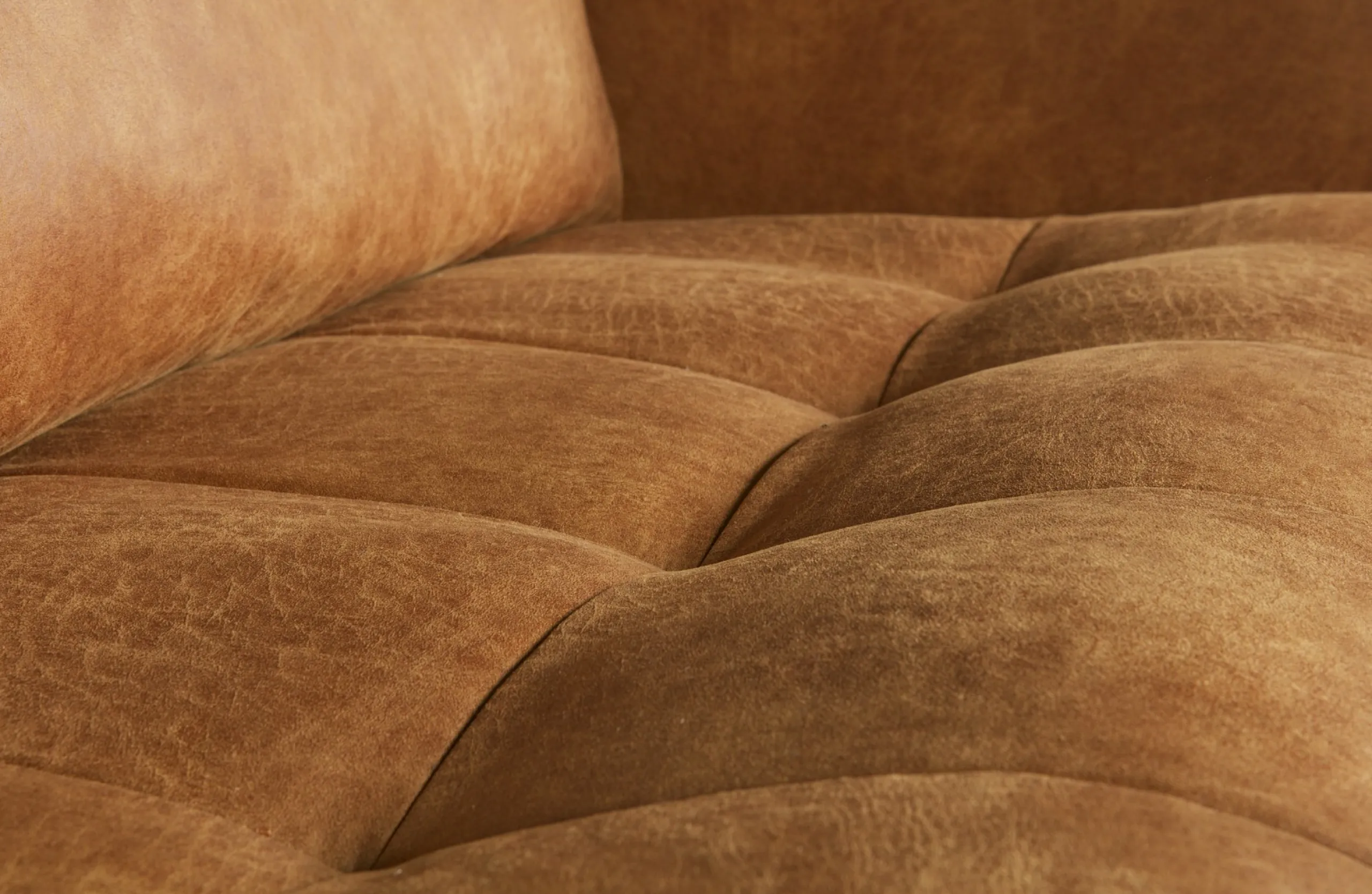 Ledersofa Classic Rodeo Chesterfield 3-Sitzer Cognac 275-BePureHome Discount