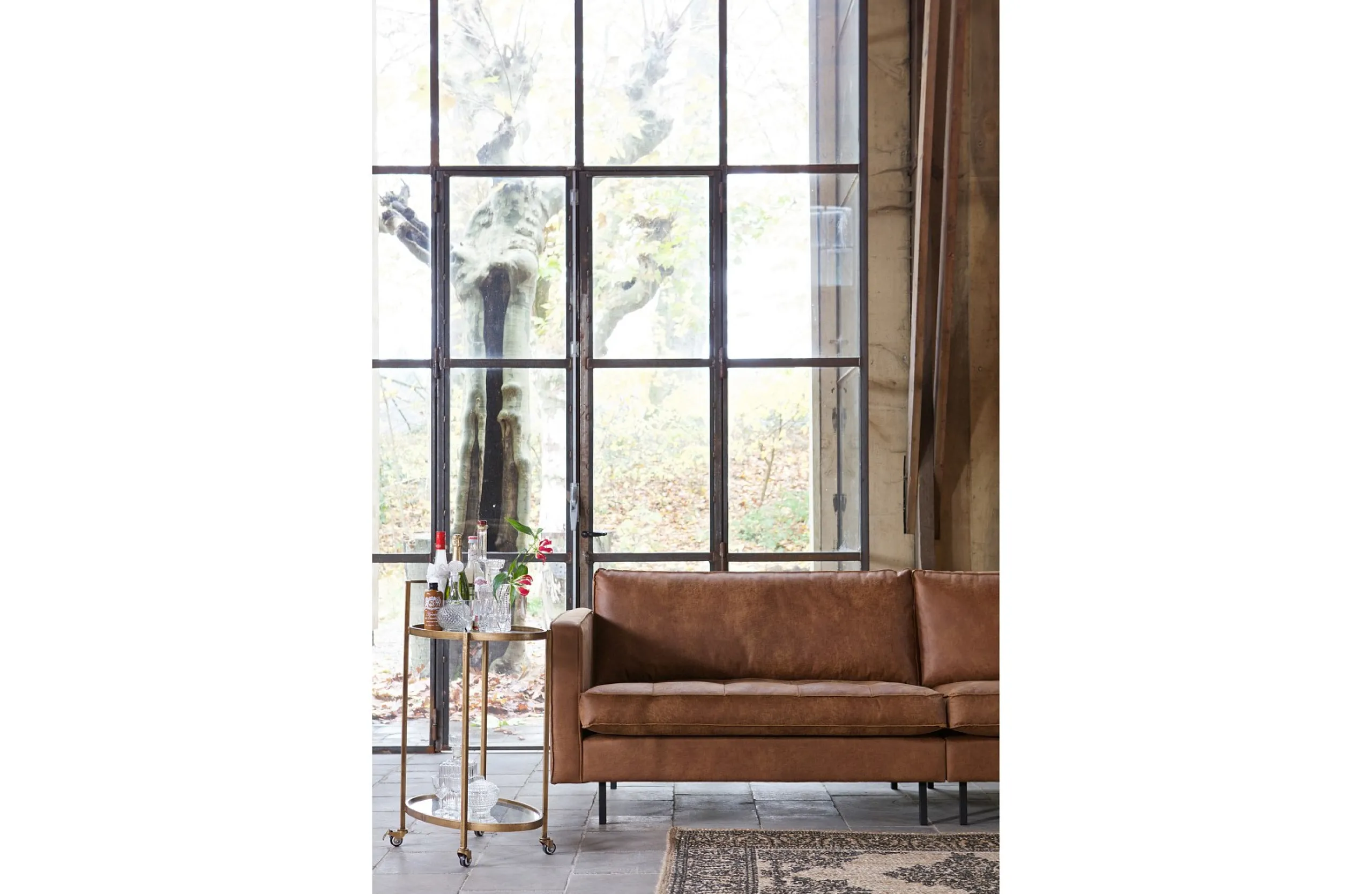 Ledersofa Classic Rodeo Chesterfield 3-Sitzer Cognac 275-BePureHome Discount