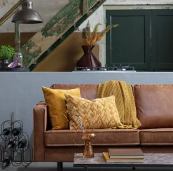 Ledersofa Rodeo 2,5-Sitzer Cognac 190-BePureHome Outlet