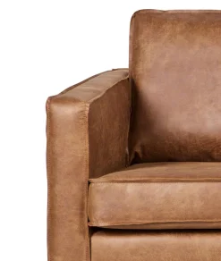 Ledersofa Rodeo 2,5-Sitzer Cognac 190-BePureHome Outlet