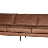 Ledersofa Rodeo 3-Sitzer Cognac 280-BePureHome Online