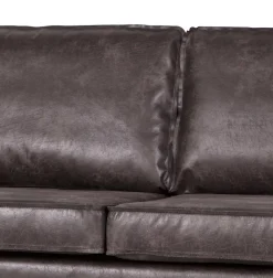 Ledersofa Rodeo 2,5-Sitzer Schwarz 190-BePureHome Online